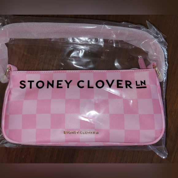 Stoney Clover Lane Dylan Check Please Bag in Checker Baguette NWT Pink Diner - Picture 6 of 7